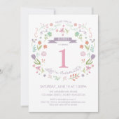 Eerste uitnodiging voor de verjaardag van Girl - C (Voorkant)