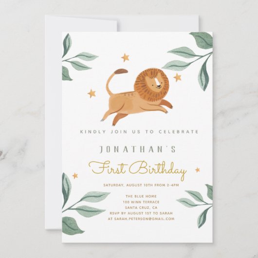 Eerste uitnodiging voor de Waterverf van dieren op (Voorkant)