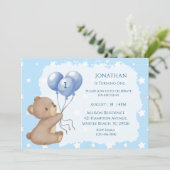 Eerste uitnodiging voor een ballonvaardig Beer (Staand voorkant)