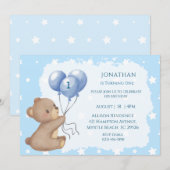 Eerste uitnodiging voor een ballonvaardig Beer (Voorkant / Achterkant)