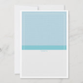 Eerste uitnodiging voor een blauw pokadot (Achterkant)