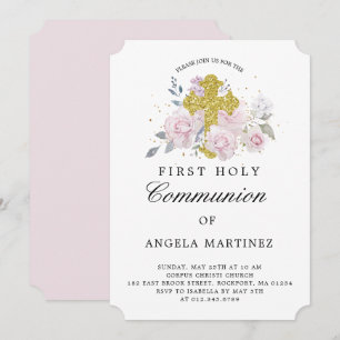 Eerste uitnodiging voor een communiqué - roze Flor