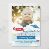 Eerste uitnodiging voor een vliegtuig op papier (Voorkant)