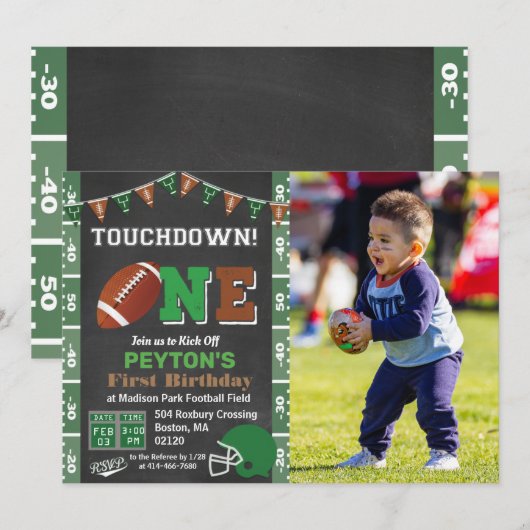 Eerste uitnodiging voor Football van de partij Cha (Voorkant / Achterkant)