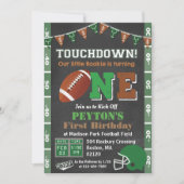 Eerste uitnodiging voor Football van de partij Cha (Voorkant)