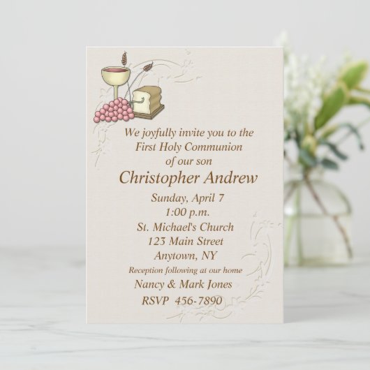 Eerste uitnodiging voor het Tan-communiqué (Staand voorkant)