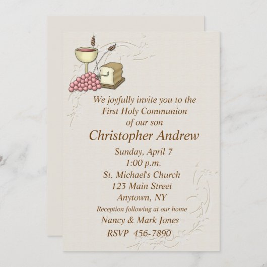 Eerste uitnodiging voor het Tan-communiqué (Voorkant / Achterkant)