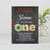 Eerste uitnodiging voor kerstdonut (Staand voorkant)