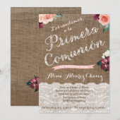 Eerste uitnodiging voor Latina Girl in het Spaans (Voorkant / Achterkant)