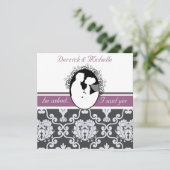 Eerste uitnodiging voor Paarse Gepersonaliseerd we (Staand voorkant)