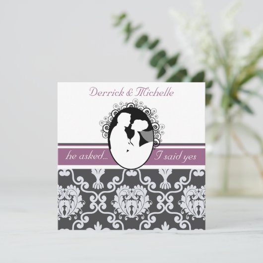 Eerste uitnodiging voor Paarse Gepersonaliseerd we (Staand voorkant)