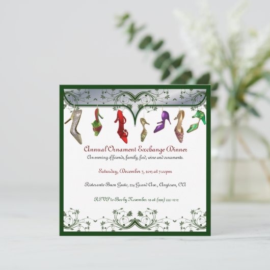 Eerste uitnodigingen voor kerstversiering (Staand voorkant)