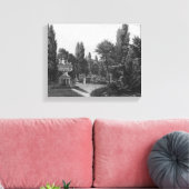 Eerste uitzicht van de grote tuin canvas afdruk (Insitu (Woonkamer))