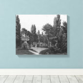 Eerste uitzicht van de grote tuin canvas afdruk (Insitu (Houten vloer))