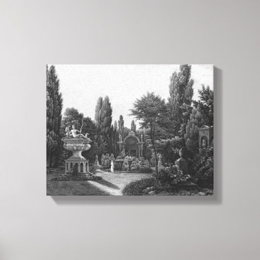Eerste uitzicht van de grote tuin canvas afdruk (Voorkant)