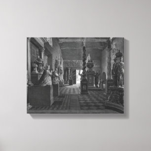 Eerste uitzicht van de inleidende kamer canvas afdruk