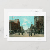 Eerste Uitzicht van Pioneer Avenue Briefkaart (Voorkant / Achterkant)