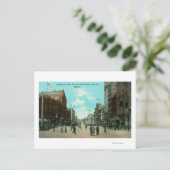 Eerste Uitzicht van Pioneer Avenue Briefkaart (Staand voorkant)