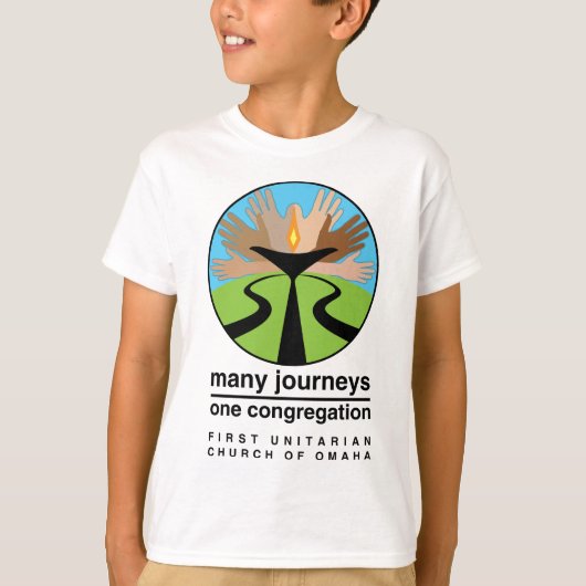 Eerste Unitaire Kerk van Omaha T-shirt (Voorkant)