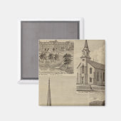 Eerste Universalisty Kerk, Minneapolis, Minnesota Magneet (Voorkant / Achterkant)