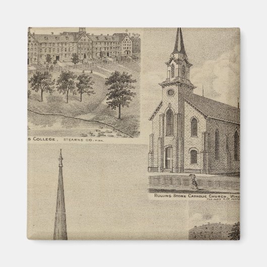 Eerste Universalisty Kerk, Minneapolis, Minnesota Magneet (Voorkant)