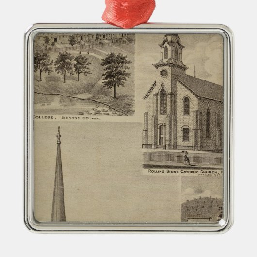 Eerste Universalisty Kerk, Minneapolis, Minnesota Metalen Ornament (Voorkant)