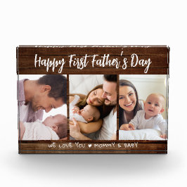 Eerste Vaderdag 3 Afbeelding Donkerhout Fotoblokken