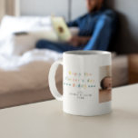 Eerste Vaderdag | 3 Foto-collage Koffiemok<br><div class="desc">Creëer een geschenk voor een nieuwe vader met deze drie mok voor fotocollage. "Happy First Vaderdag" verschijnt naast uw foto's, met uw aangepaste bericht of de naam van het kind. Alle kleuren kunnen worden gewijzigd. Dit zijn vaders dagcadeaus die perfect zijn voor elke vader. Een geschenk dat hij voor een...</div>