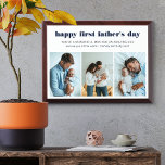 Eerste Vaderdag 3 Foto Collage Plaque Troffee Gedenkplaat<br><div class="desc">Foto collage met 3 van uw favoriete foto's en uw persoonlijke tekst. Alle formuleringen zijn bewerkbaar en staan op dit moment als volgt: "Gelukkig eerste vaderdag.. je bent een geweldig man en een geweldige vader ... we houden van je allemaal ・ [namen]". De tekst is letterlijk geletterd in een moderne...</div>