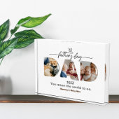 Eerste Vaderdag 3 foto's Collage Plaque