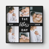 Eerste Vaderdag 6 fotocollage Fotoplaat (Voorkant)
