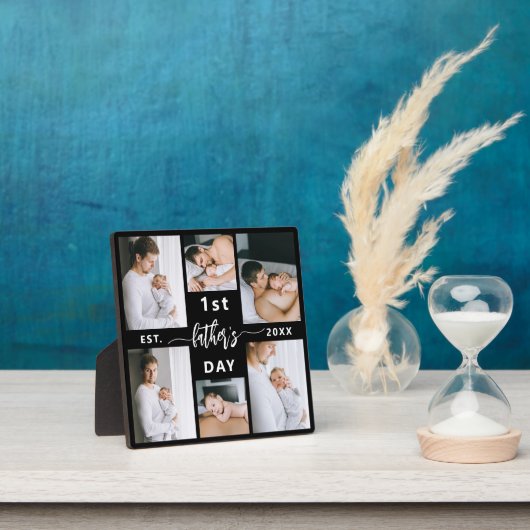 Eerste Vaderdag 6 fotocollage Fotoplaat (Insitu)