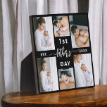 Eerste Vaderdag 6 fotocollage Fotoplaat<br><div class="desc">Vier de speciale mijlpaal van een nieuwe vader met de "First Vaderdag" 6 Photo Collage Plaque, een welgemeend eerbetoon aan zijn reis naar het vaderschap. Met deze prachtig vervaardigde plaquette kunt u zes gekoesterde foto's laten zien, en kostbare momenten en herinneringen van zijn eerste jaar als vader vastleggen. De collage...</div>