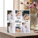 Eerste Vaderdag 6 fotocollage Fotoplaat<br><div class="desc">Vier de speciale mijlpaal van een nieuwe vader met de "First Vaderdag" 6 Photo Collage Plaque, een welgemeend eerbetoon aan zijn reis naar het vaderschap. Met deze prachtig vervaardigde plaquette kunt u zes gekoesterde foto's laten zien, en kostbare momenten en herinneringen van zijn eerste jaar als vader vastleggen. De collage...</div>