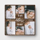Eerste Vaderdag 6 houten fotocollage Fotoplaat (Voorkant)