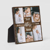 Eerste Vaderdag 6 houten fotocollage Fotoplaat (Voorkant)