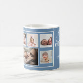 Eerste Vaderdag 7 Foto Collage Blue Koffiemok (Center)