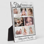 Eerste Vaderdag 8 Foto collage Elegant Marble Fotoplaat (Zijkant)