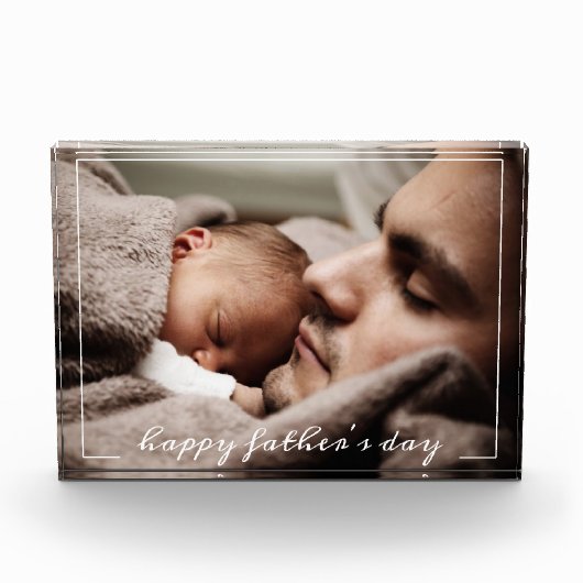 Eerste Vaderdag Aangepaste Newborn Foto (Voorkant)