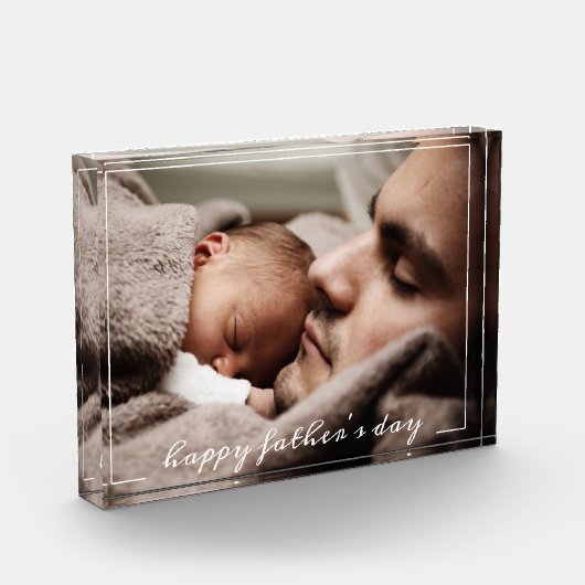 Eerste Vaderdag Aangepaste Newborn Foto (Links)