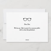 Eerste Vaderdag Aangepaste zonnescherm voor fotocr Feestdagenkaart (Achterkant)