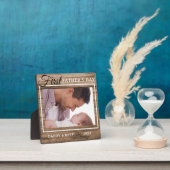 Eerste Vaderdag Afbeelding Lijst Rustiek Hout Fotoplaat (Insitu)