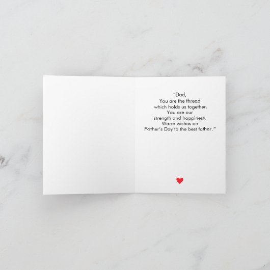 Eerste Vaderdag als mijn papieren Beer Feestdagen Kaart (Binnen)