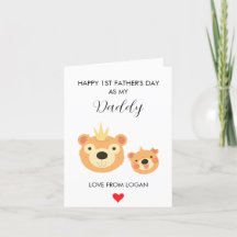 Eerste Vaderdag als mijn papieren Beer