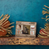 Eerste Vaderdag als opa 5 foto collage hout Fotoplaat (Zijkant)