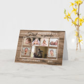 Eerste Vaderdag als opa 7 fotocollage Kaart (Gele Bloem)