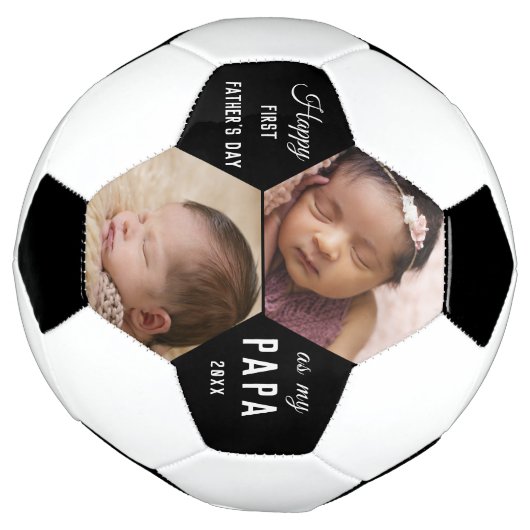 Eerste Vaderdag als Papa 2 Fotocollage opa Voetbal (Gedraaid)