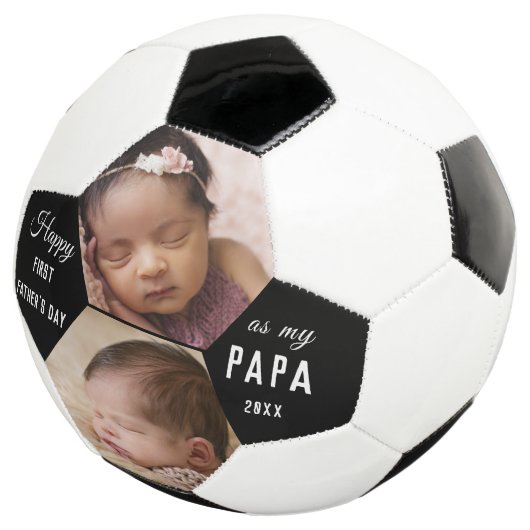 Eerste Vaderdag als Papa 2 Fotocollage opa Voetbal (Drie kwart)