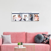 Eerste vaderdag als papa - 5 Foto gepersonaliseerd Canvas Afdruk (Insitu (Woonkamer))