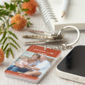 Eerste Vaderdag als Papa Oranje 2 Foto Sleutelhanger (Voorkant Rechts)